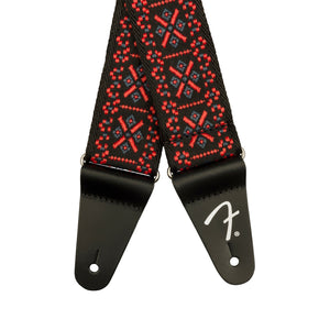 Fender Pasadena Woven Guitar Strap, Lattice Red