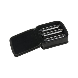 Fender Blues Deluxe Harmonica w/Case, 3-Pack