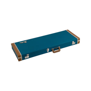 Fender Classic Series Stratocaster/Telecaster Guitar Wood Case, Lake Placid Blue