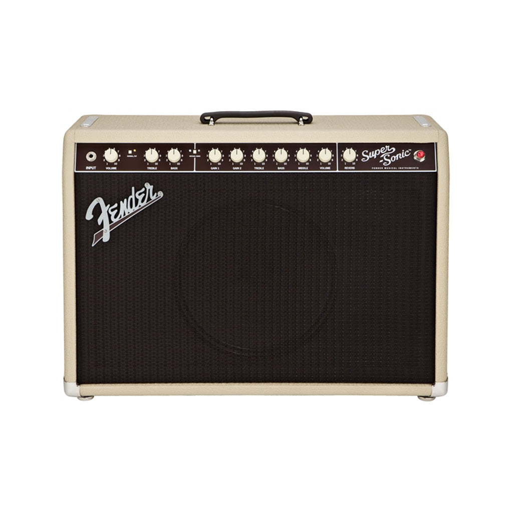 Fender Super Sonic 22 Tube Combo Guitar Amplifier, Blonde, 230V UK
