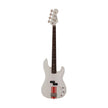 Fender Japan Traditional II 60s Precision Bass Guitar, RW FB, Olympic White / Red Stripes