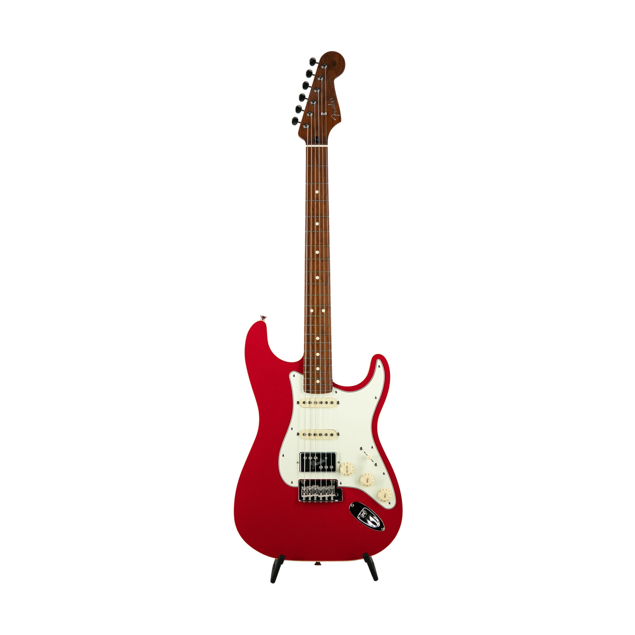 Fender Japan Limited Edition Hybrid II Stratocaster HSS Flat Top Electric Guitar, Modena Red