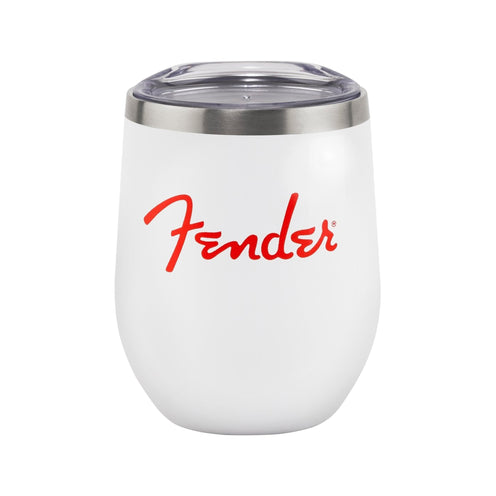 Fender Red Spaghetti Logo 12oz Tumbler, White