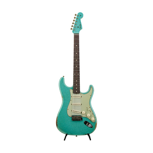 Fender Custom Shop 1960 Stratocaster Relic Electric Guitar w/Matching Peg, Seafoam Green Sparkle