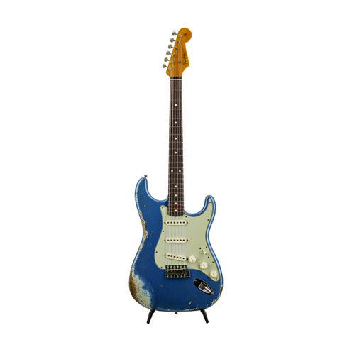 Fender Custom Shop 1961 Stratocaster Heavy Relic Guitar, RW FB, Lake Placid Blue/Sonic Blue