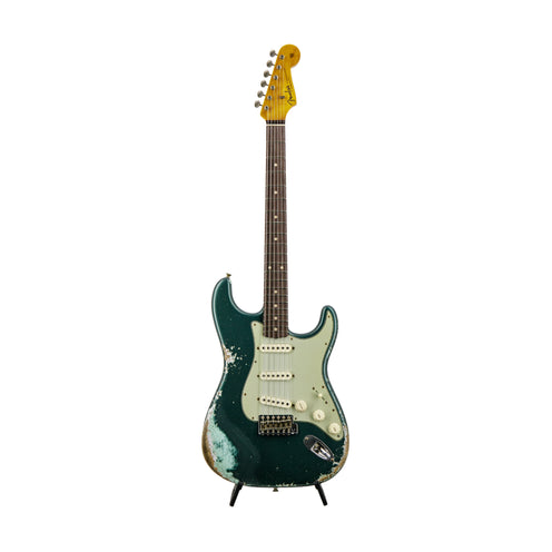 Fender Custom Shop 1961 Stratocaster Heavy Relic Guitar, RW FB, Sherwood Green Metallic/Surf Green