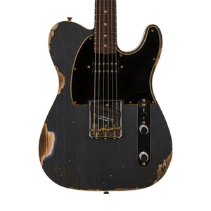 Fender Custom Shop Ltd Ed HS Telecaster Custom Relic Electric Guitar, Aged Charcoal Frost Metallic