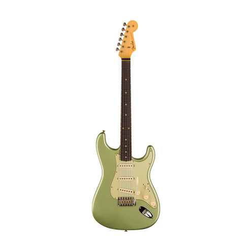 Fender Custom Shop 1959 Stratocaster Journeyman Relic Guitar, RW FB, Faded Aged Sage Green Metallic