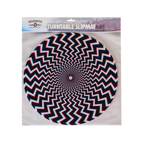 Bluescentric Optical Illusion 3D Bolts Graphic Turntable Slip Mat (AE)