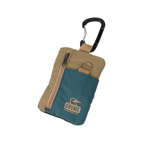 CHUMS Spring Dale Key Coin Case, Blue/Beige