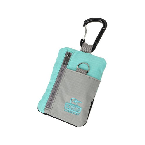 CHUMS Spring Dale Key Coin Case, Gray/Turquoise