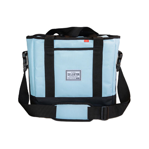 Selektor Messenger Bag 30 LP 12", Light Blue and Black
