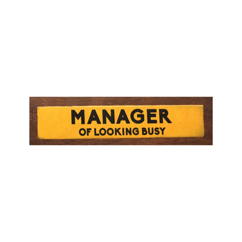 Boxer Wooden Desk Sign - Manager