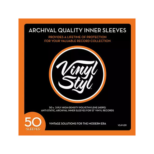 Vinyl Styl 12 Inch Archival Inner Record Sleeves, 50 Pack