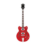 Gretsch G5442BDC Electromatic Hollow Body Short Scale Electric Bass, RW Neck, Transparent Red