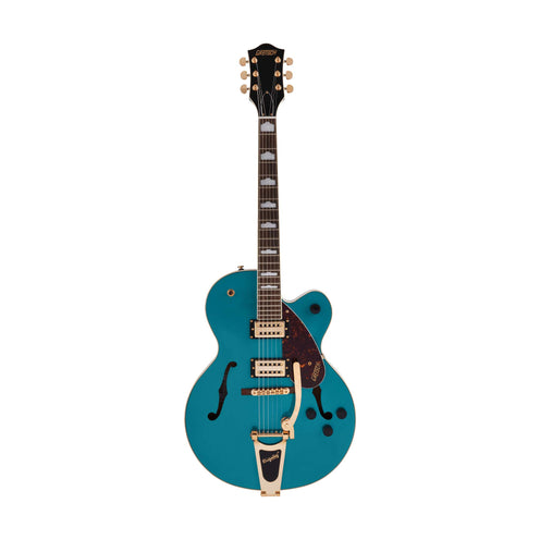 Gretsch G2410TG Streamliner Hollow Body Single-Cut Electric Guitar, Laurel FB, Ocean Turquoise