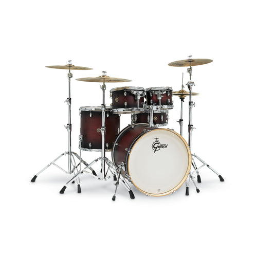 Gretsch CM2-E625-SDCB Catalina Maple 5pcs Drum Shell Kit (22in Bass Drum), Satin Deep Cherry Burst