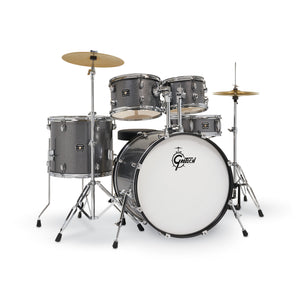 Gretsch RGE625GS Renegade 5-Piece Drum Kit w/Hardware+Cymbals(13H+15CR), Grey Sparkle