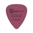 Gravity Colored Gold Traditional Teardrop Guitar Pick, 1.0mm Pink