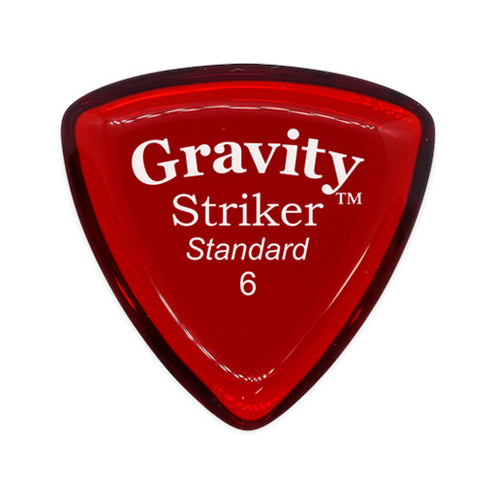 Gravity Striker Standard 0.6mm Guitar Pick, Polished Red