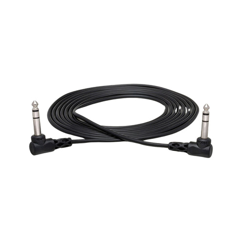 Hosa CSS-103RR 3ft Balanced Interconnect, Right Angle 1/4 inch TRS to Right-angle 1/4 inch TRS