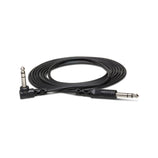 Hosa CSS-115R 15FT 1/4-inch TRS Male to Right Angle 1/4-inch TRS Male Balanced Interconnect Cable