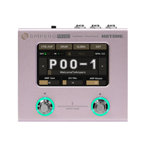 Hotone MP-50PT Ampero Mini Multieffects Pedal w/9V adapter, Purple Taro
