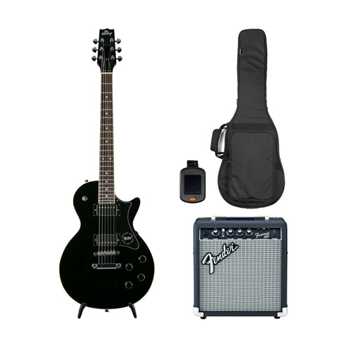 Heritage Ascent Collection H-150 Electric Guitar Bundle, Black (SG)