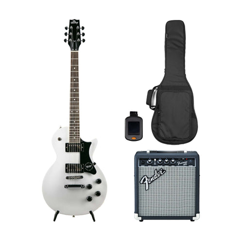 Heritage Ascent Collection H-150 Electric Guitar Bundle, White (SG)