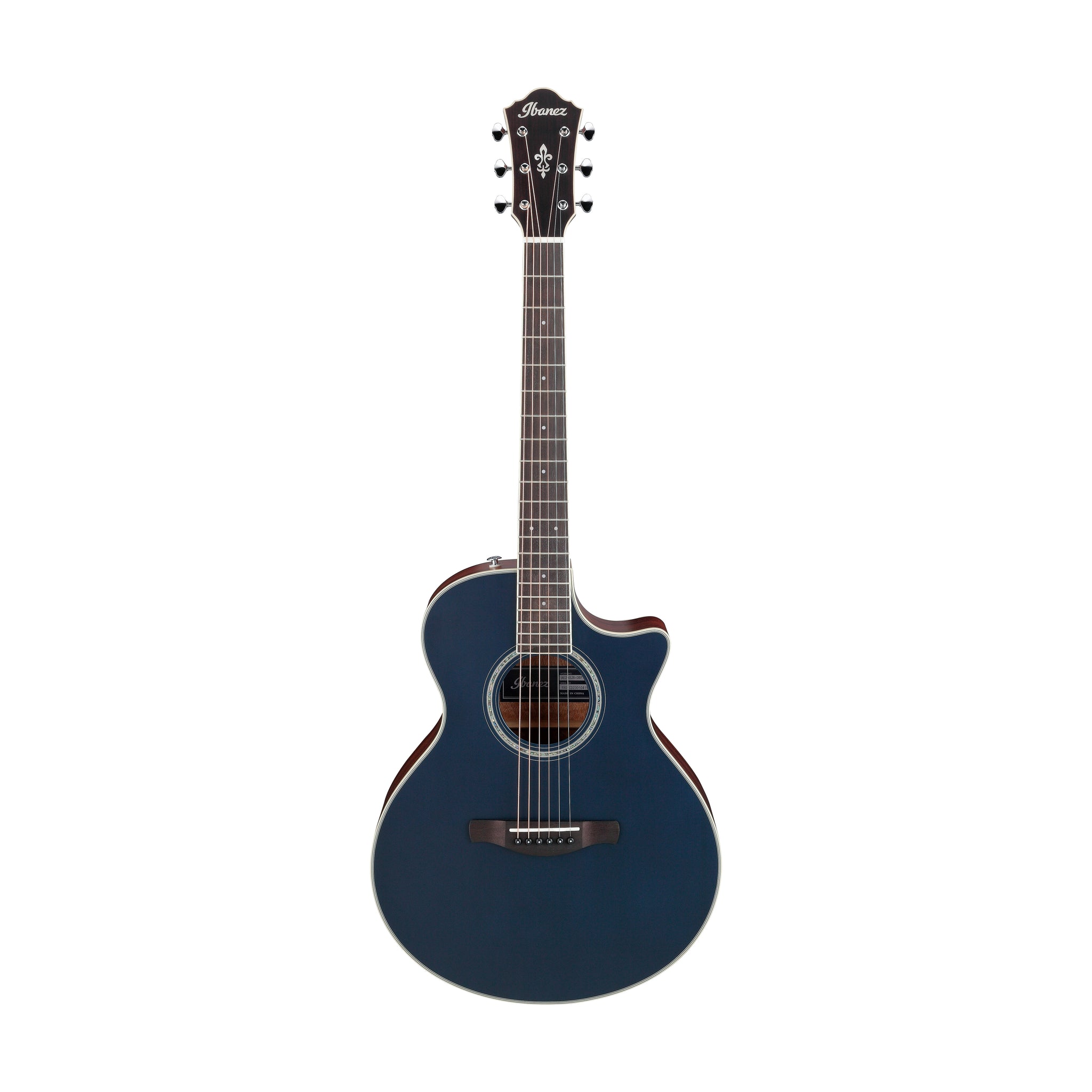 Ibanez AE200JR-DBF Acoustic Guitar w/Gig Bag, Dark Tide Blue Flat