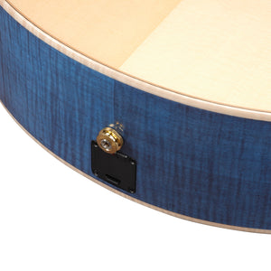 Ibanez AE390-NTA Acoustic Guitar w/Natural High Gloss Top, Aqua Blue High Gloss Back & sides
