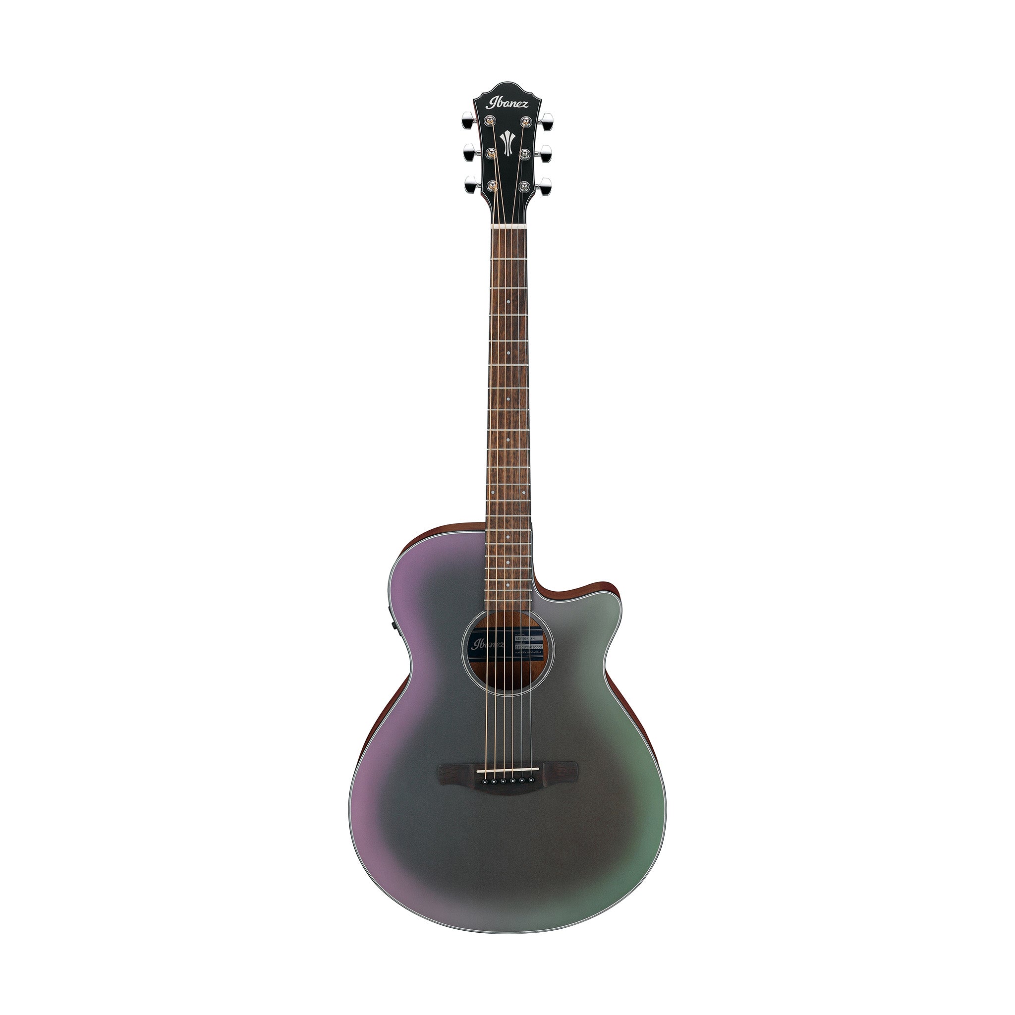 Ibanez AEG50-BAM Acoustic Guitar, Black Aurora Burst Matte