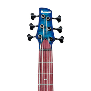 Ibanez ANB306 Premium Adam Nitti Signature 6-String Electric Bass Guitar w/Case, Blue Burst