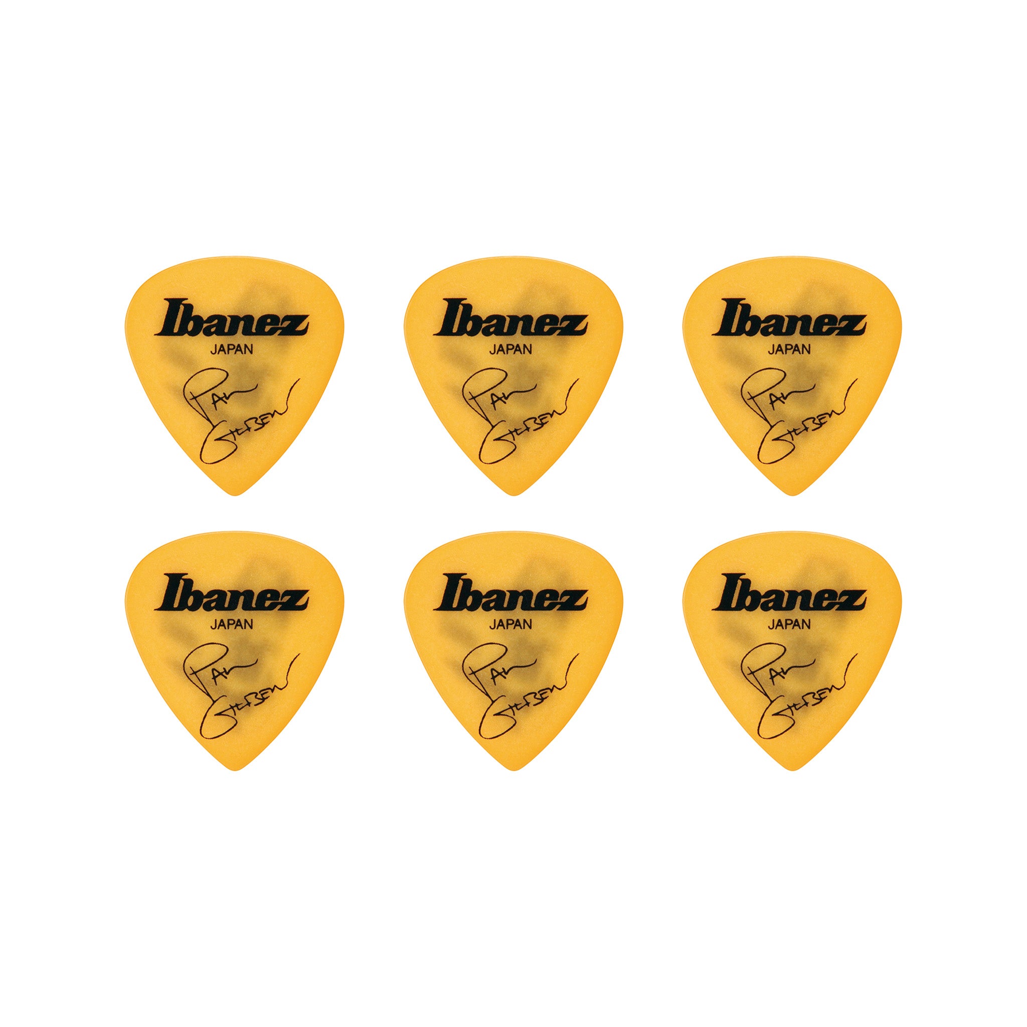 Ibanez B1000PG-YE Paul Gilbert Guitar Pick Set, Yellow, 6pcs