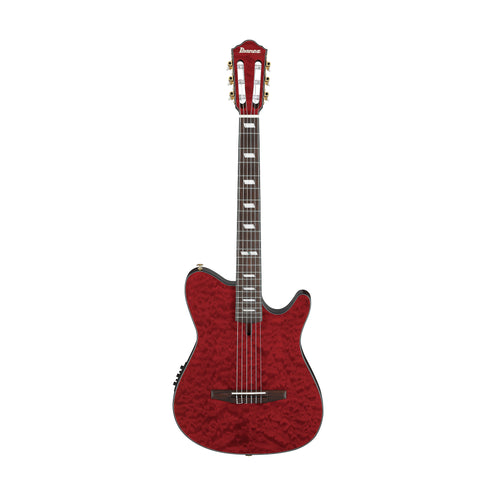 Ibanez FRH20QMN-WRL Acoustic-Electric Guitar, Wine Red Low Gloss