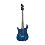 Ibanez Gio GRX70QAL-TBB Left-Handed Electric Guitar, Transparent Blue Burst