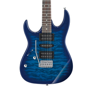 Ibanez Gio GRX70QAL-TBB Left-Handed Electric Guitar, Transparent Blue Burst