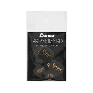 Ibanez PPA14MSG-BK 0.8mm Grip Wizard Series Sand Grip, Black, 6 pcs