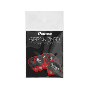 Ibanez PPA16HSG-RD 1.0mm Grip Wizard Series Sand Grip, Red, 6pcs