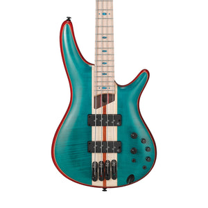 Ibanez SR1420B-CGL Electric Bass Guitar w/Gig Bag, Caribbean Green Low Gloss