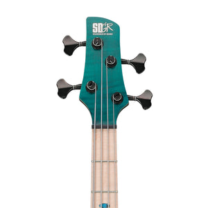 Ibanez SR1420B-CGL Electric Bass Guitar w/Gig Bag, Caribbean Green Low Gloss
