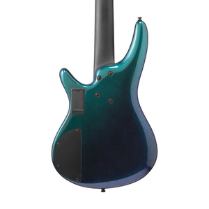 Ibanez SRMS725-BCM Electric 5-String Bass Guitar, Blue Chameleon