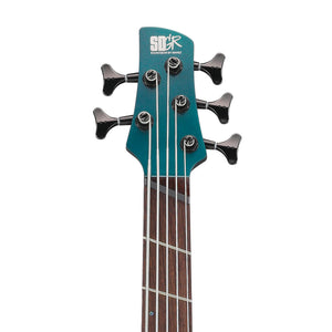 Ibanez SRMS725-BCM Electric 5-String Bass Guitar, Blue Chameleon
