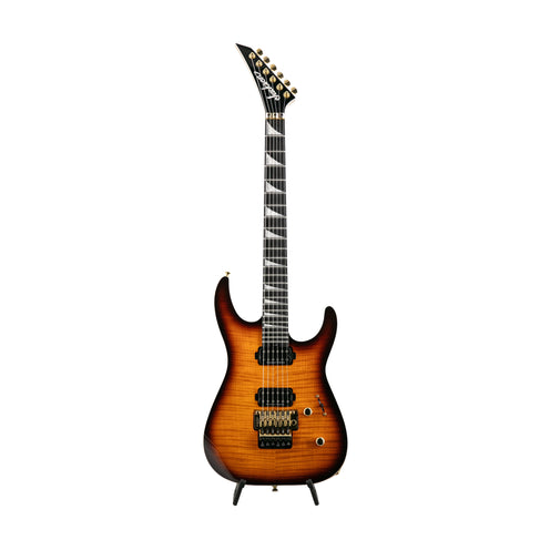 Jackson MJ Series Dinky DKRP Flame Maple Electric Guitar, Ebony FB, Amber Burst
