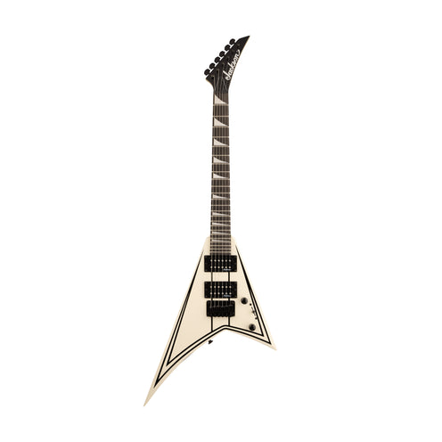 Jackson JS Series RR Minion JS1XM Electric Guitar, Amaranth FB, Snow White w/Black Pinstripes