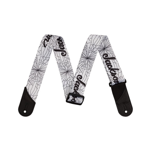 Jackson Cracked Mirror Guitar Strap, White