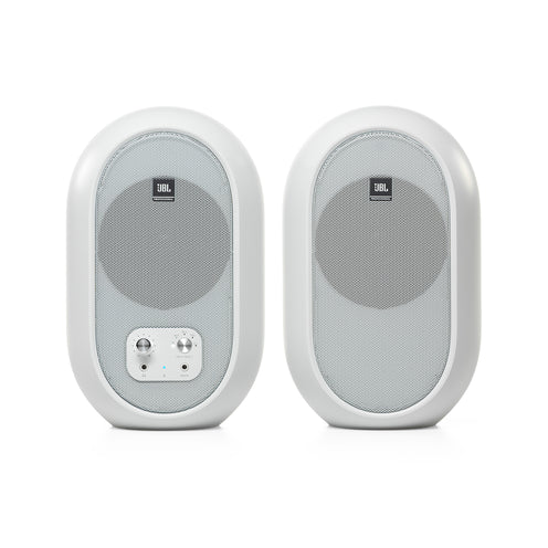 JBL 104-BT 4.5 Inch Compact Powered Monitors w/Bluetooth, Pair, White
