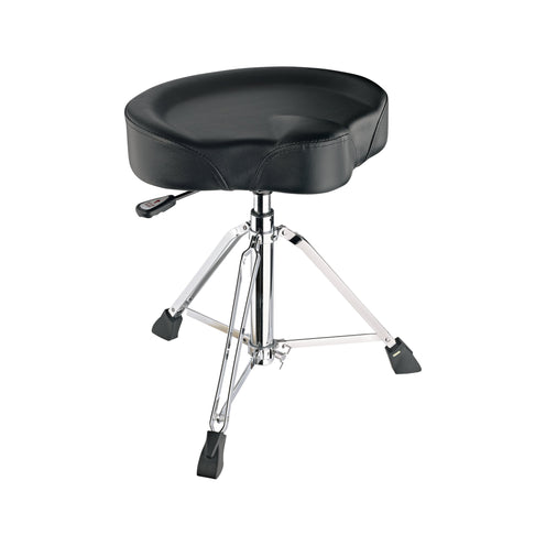 K&M 14035 Drummers Throne w/Pneumatic Spring, Black Imitation Leather