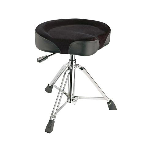 K&M 14035 Drummers Throne w/Pneumatic Spring, Black Velvet