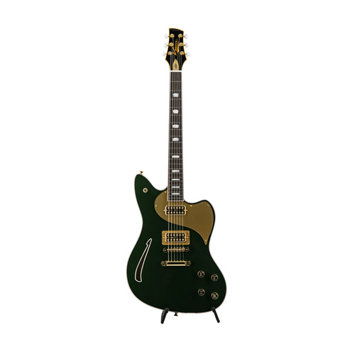 Kauer Guitars Daylighter Semi-Hollow Electric Guitar w/Case, Caddy Green, SN# 4449-302